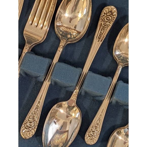 *SOLD11/15 ROGERS JUBILEE SILVER PLATE! VINTAGE COLLECTOR QE FLATWARE/SILVERWARE - Picture 5 of 10